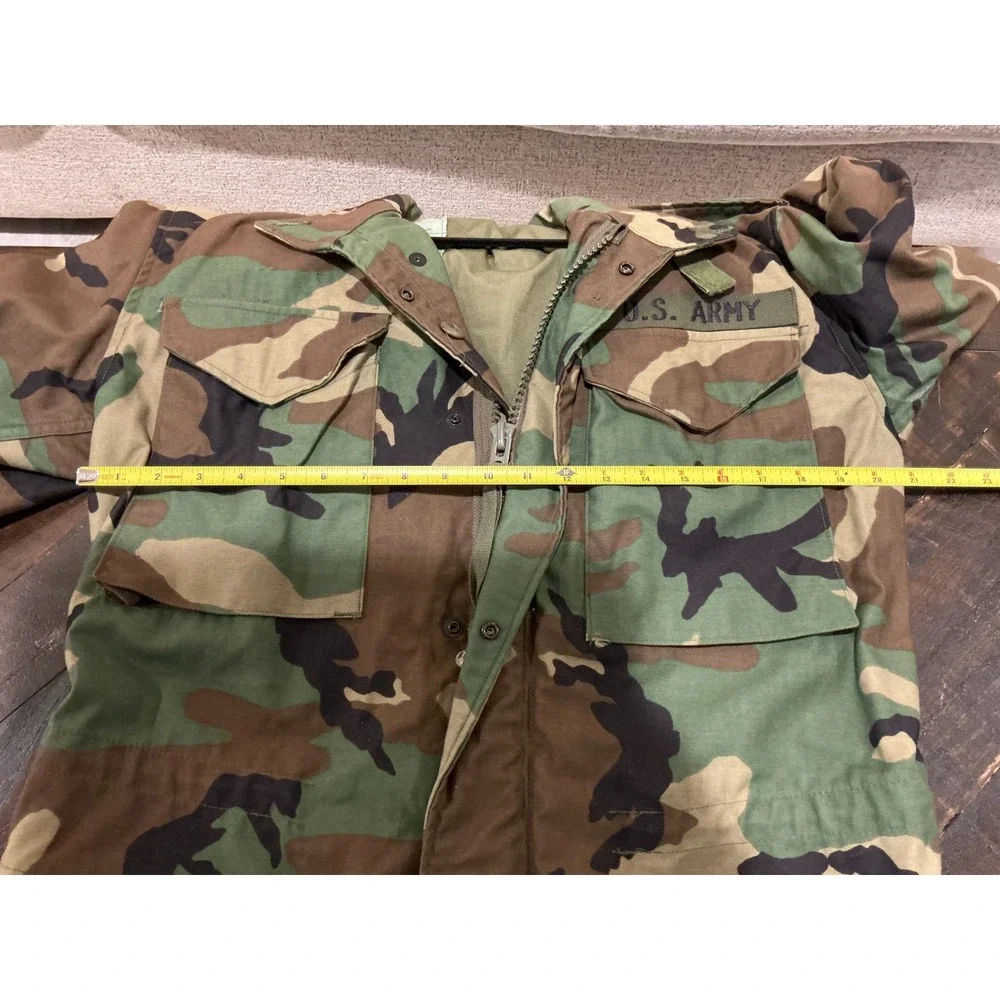 Alpha Industries US Army M-65 Field Jacket Woodland Camo Small Long M65 Military